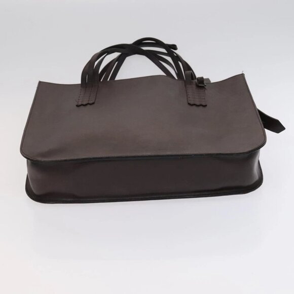 CHANEL Tote Bag Leather Brown Gold CC Auth bs22265 - Picture 6 of 14